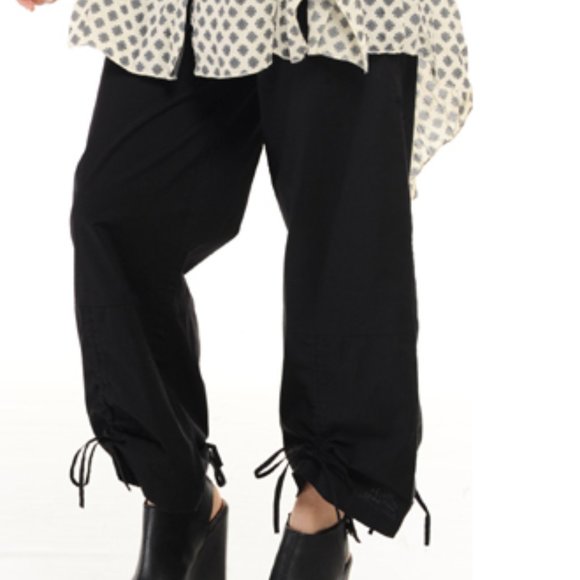 Funky Ruched Tied Up Khaki Check Pants Tulip NWT - Picture 1 of 4